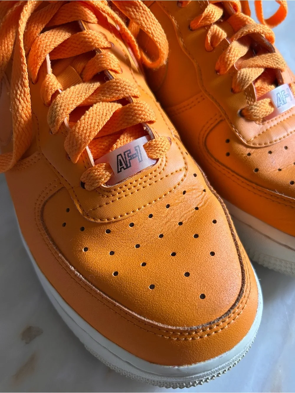 Nike Air Force 1 Low Essential “Orange Peel”Lifestyle Sneakers Size 7.5 Womens